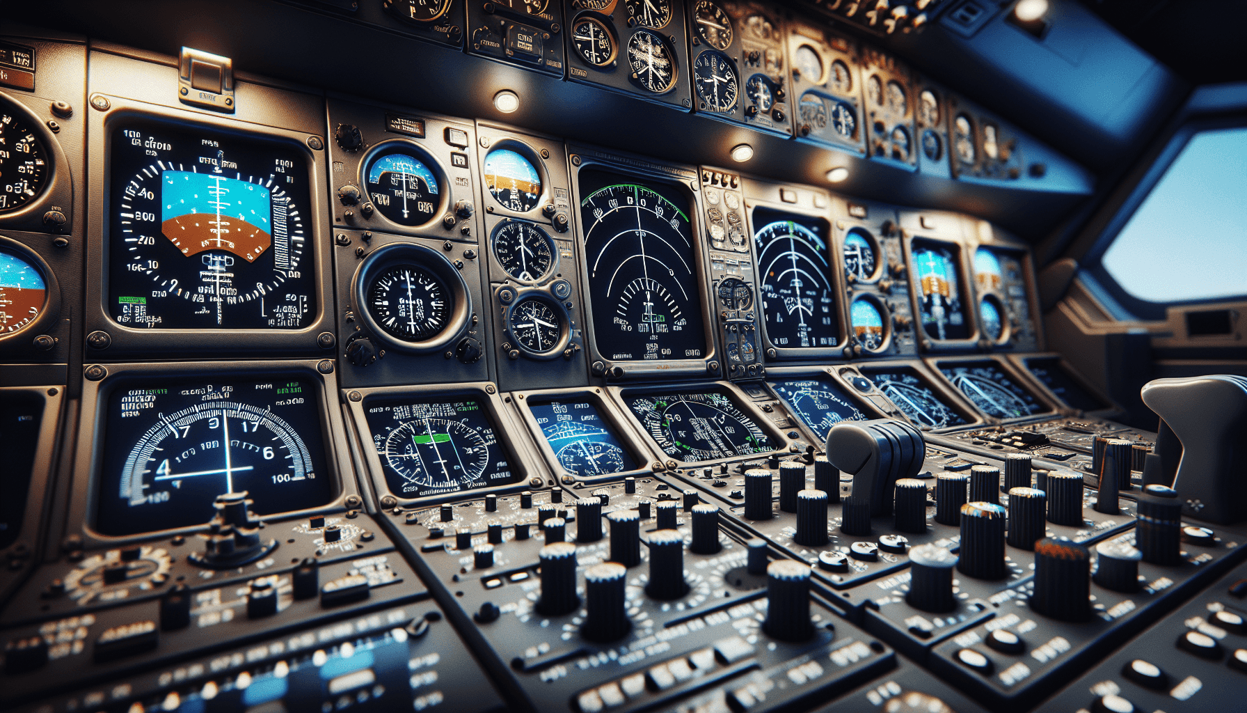 Detalhes intrincados no cockpit do Aviator